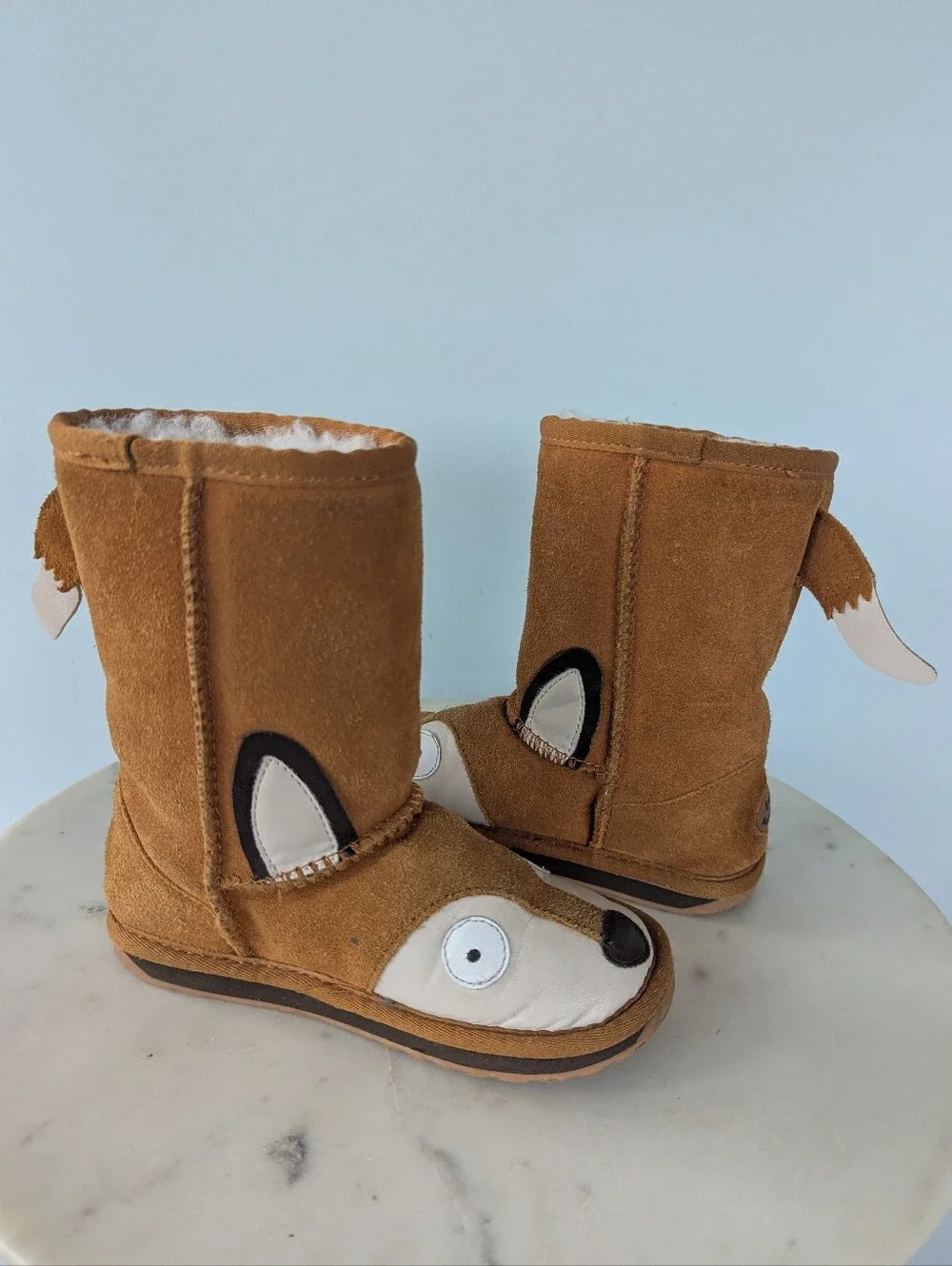 EMU Australia Kids Fox Theme Suede Winter Boots